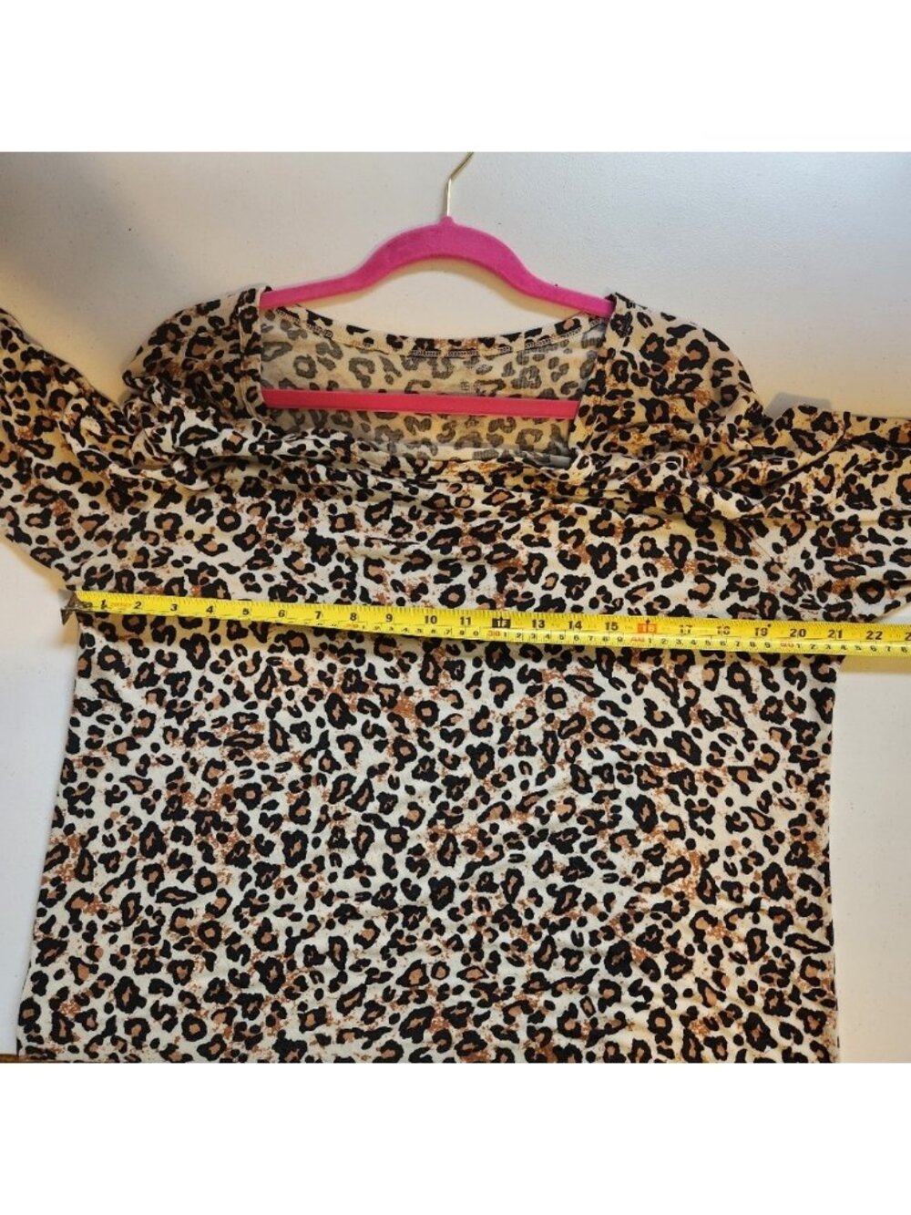 Maurices 24/7 Leopard Animal Print Long Sleeve Tee Stretch T-Shirt Size XL - Picture 8 of 8